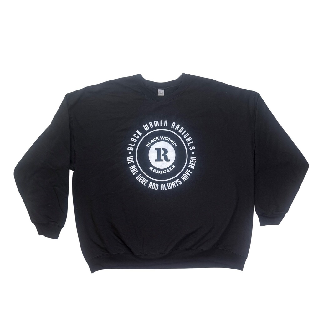 Gildan Black Women Radicals‎ Sweatshirt 3XL Black Graphic Crewneck Pullover 3TG